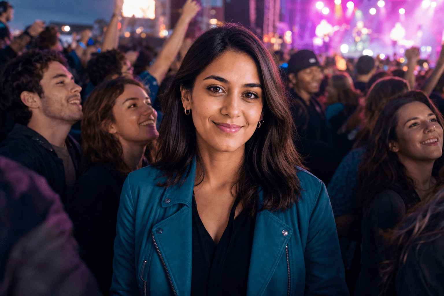 Concert crowd: Found in the crowd
